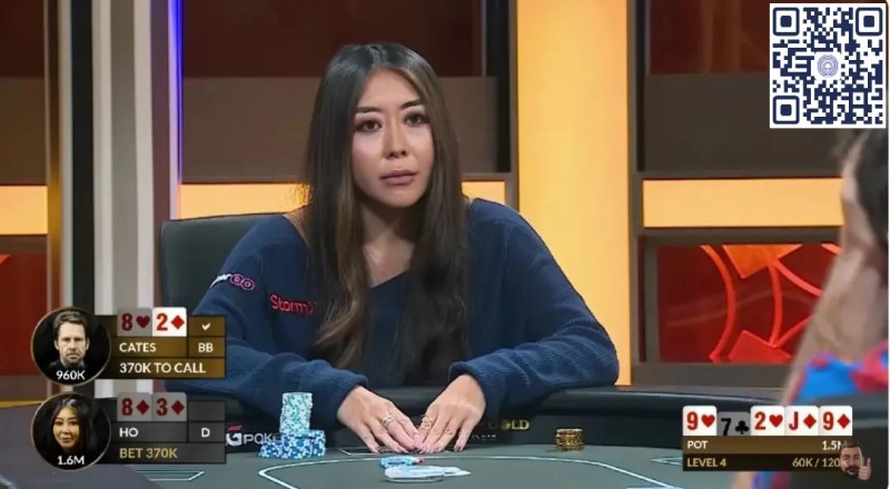 【EV扑克】牌局分析：Maria Ho在黄金游戏单挑对抗赛中对Jungleman的超级诈唬