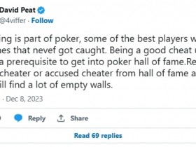 【EV扑克】高额桌常客David Peat：作弊是扑克游戏的一部分【蜗牛电竞】